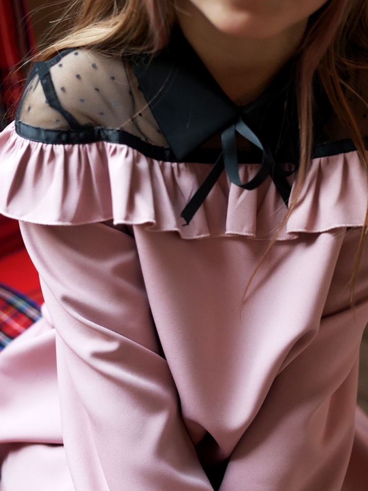 Платье для девочки нарядное БУШОН ST55, цвет пудра 