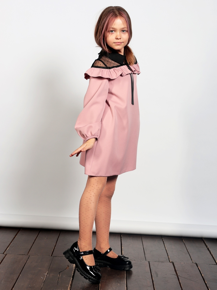 Платье для девочки нарядное БУШОН ST55, цвет пудра 