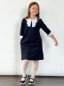 Платье для девочки школьное БУШОН SK22, цвет темно-синий 
