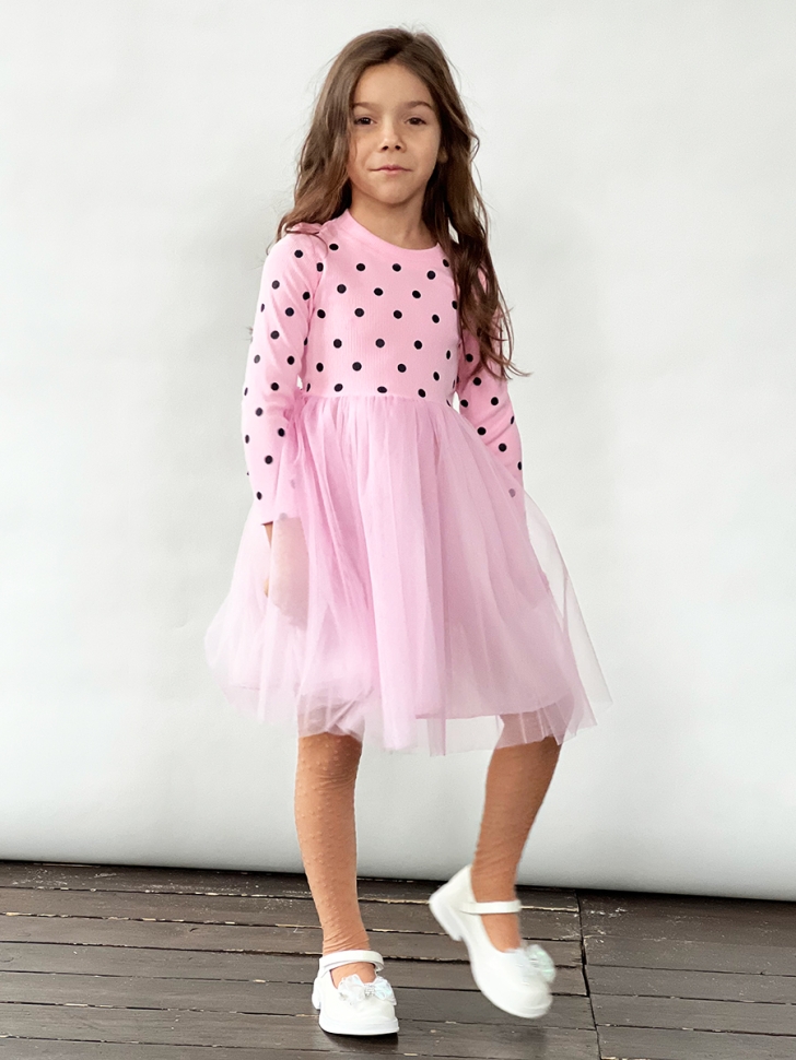 Платье для девочки нарядное БУШОН ST51, цвет розовый