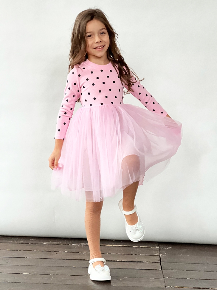 Платье для девочки нарядное БУШОН ST51, цвет розовый
