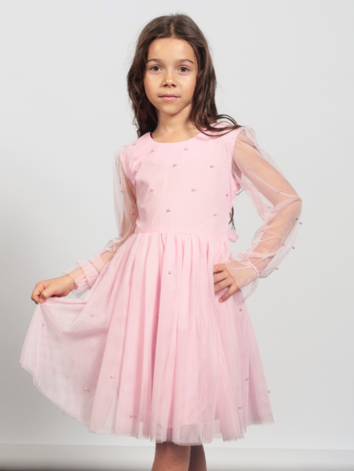 Платье для девочки нарядное БУШОН ST511, цвет розовый 
