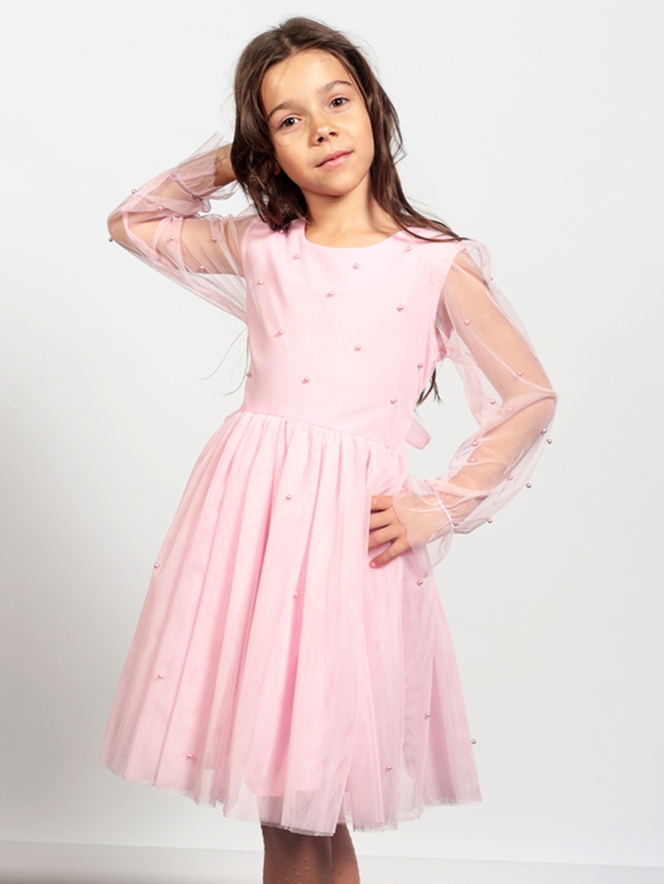 Платье для девочки нарядное БУШОН ST511, цвет розовый 