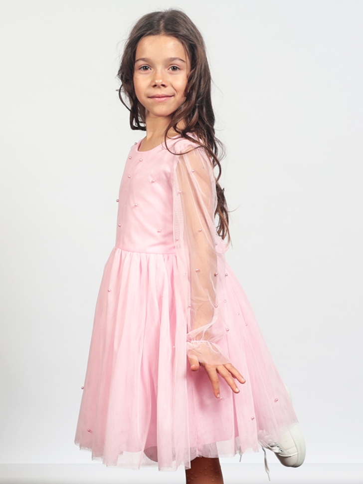 Платье для девочки нарядное БУШОН ST511, цвет розовый 