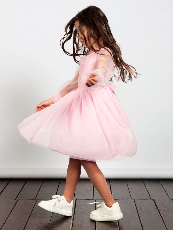 Платье для девочки нарядное БУШОН ST511, цвет розовый 