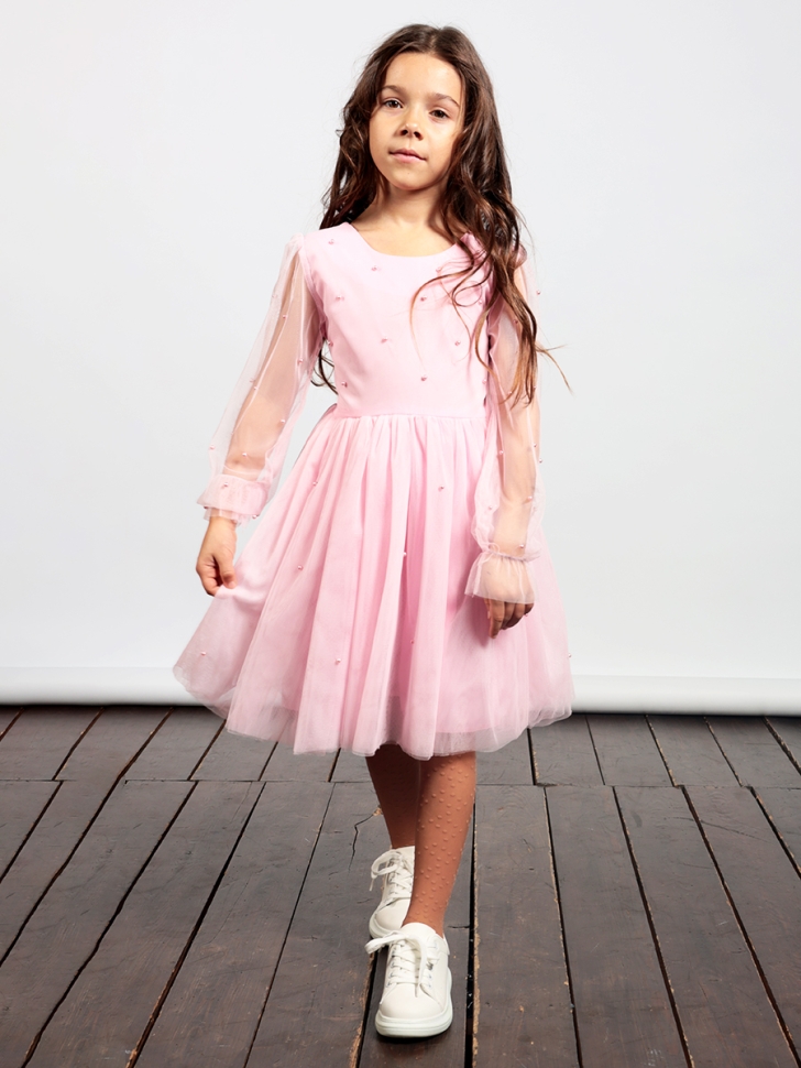 Платье для девочки нарядное БУШОН ST511, цвет розовый 