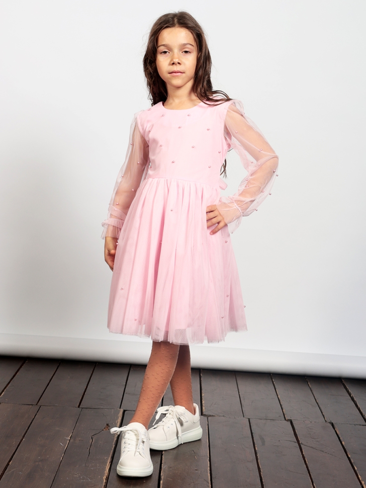 Платье для девочки нарядное БУШОН ST511, цвет розовый 