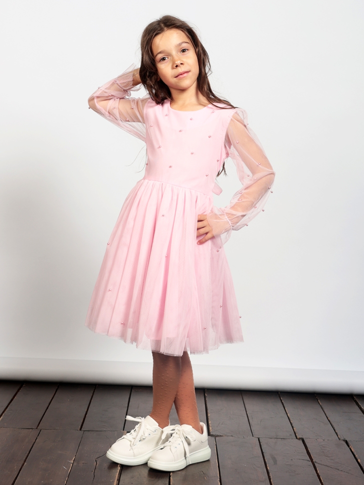 Платье для девочки нарядное БУШОН ST511, цвет розовый 