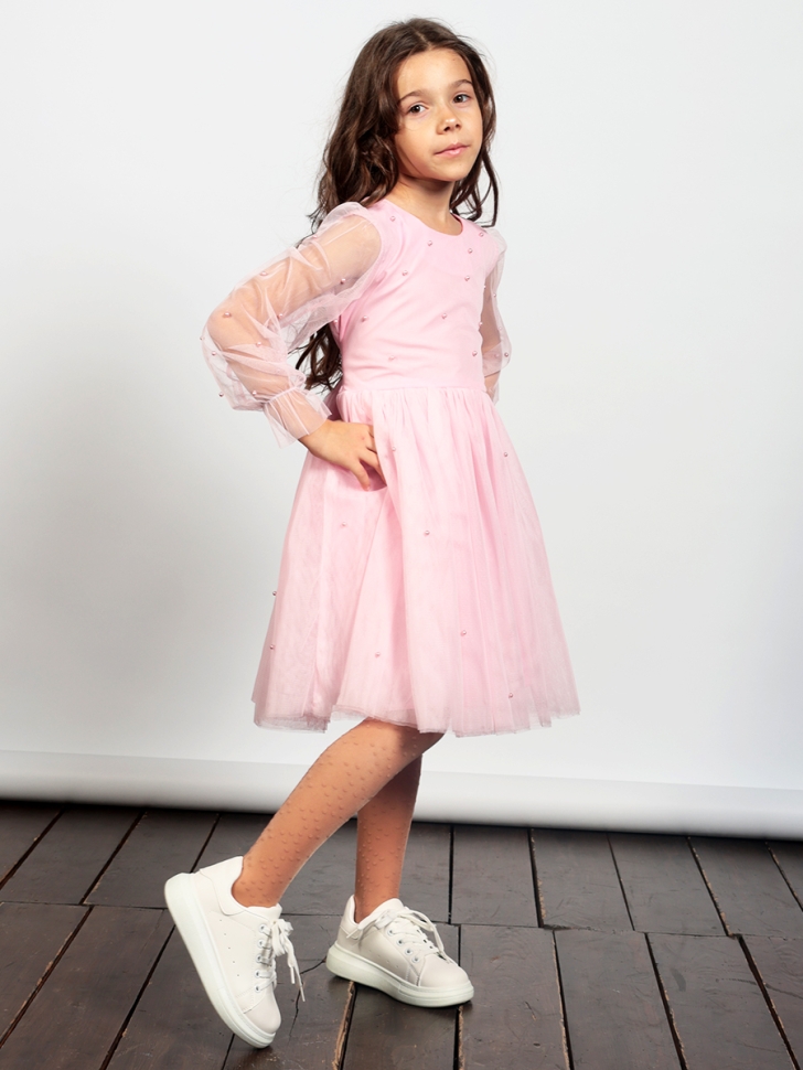 Платье для девочки нарядное БУШОН ST511, цвет розовый 