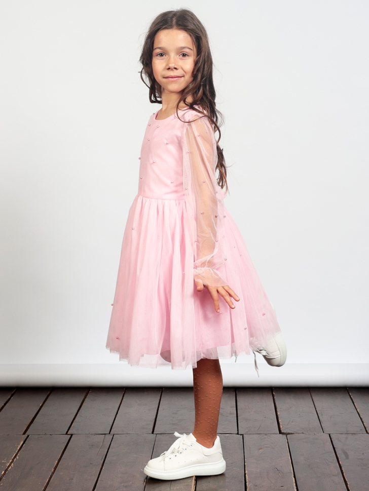 Платье для девочки нарядное БУШОН ST511, цвет розовый 