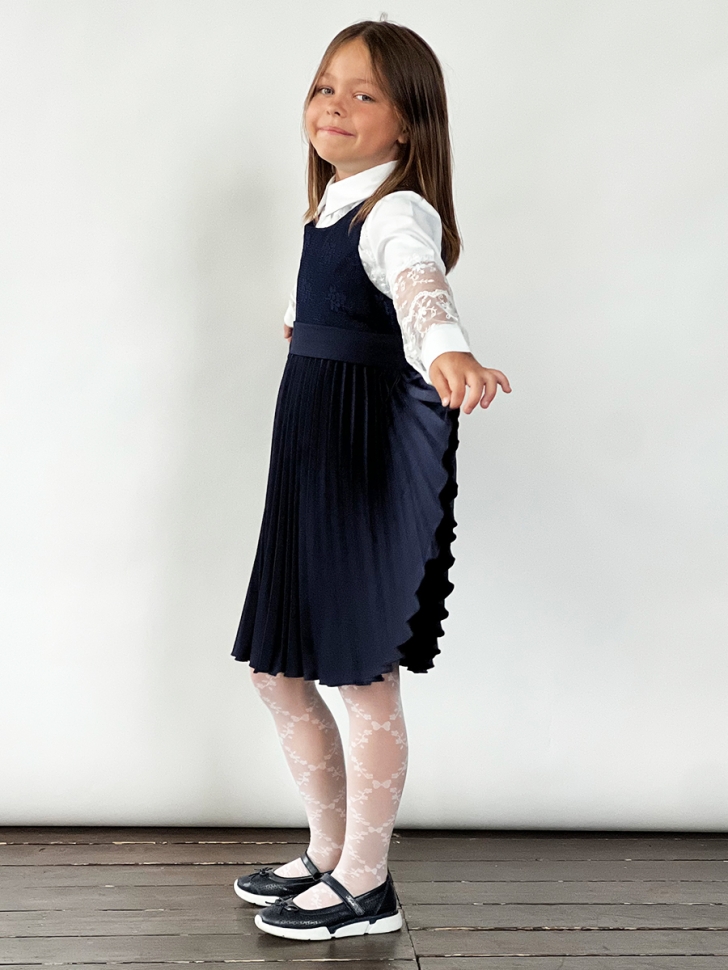 Сарафан для девочки школьное БУШОН SK172, цвет темно-синий