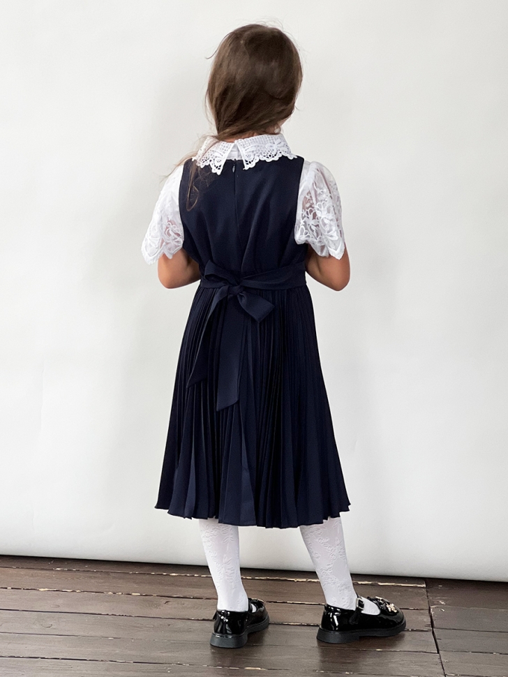 Сарафан для девочки школьное БУШОН SK172, цвет темно-синий