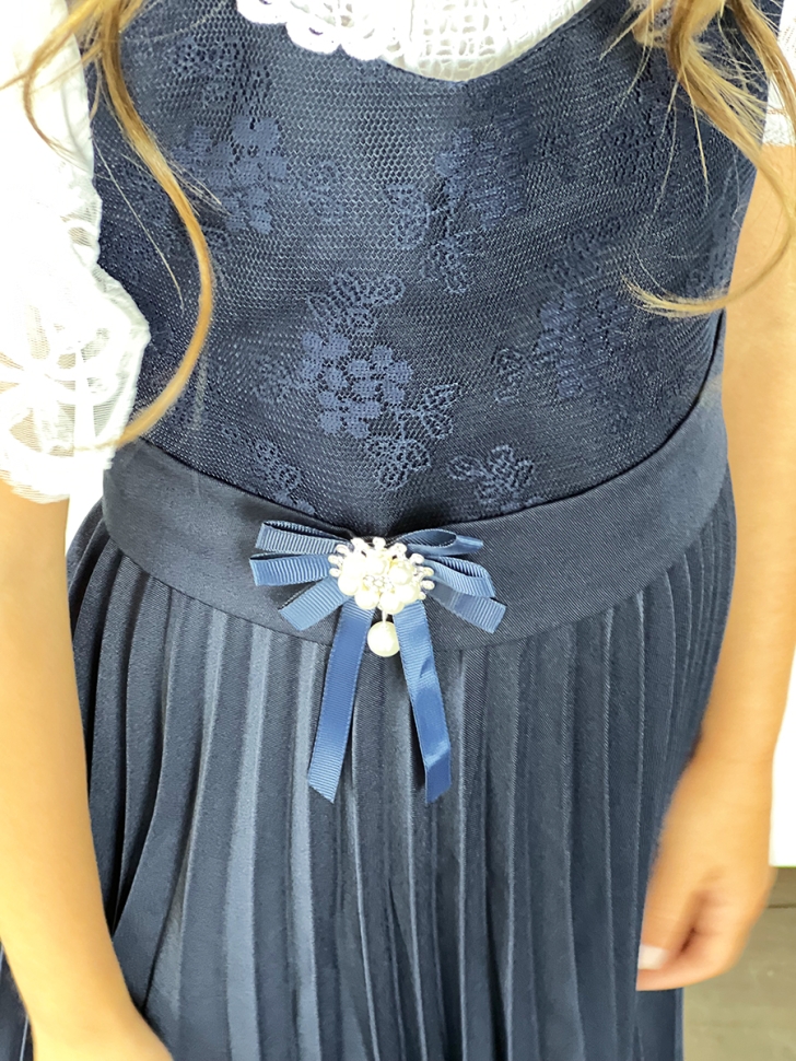 Сарафан для девочки школьное БУШОН SK172, цвет темно-синий