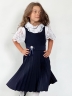 Сарафан для девочки школьное БУШОН SK172, цвет темно-синий
