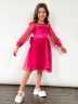 Платье для девочки нарядное БУШОН ST58, отделка фатин, цвет фуксия