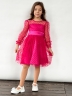 Платье для девочки нарядное БУШОН ST58, отделка фатин, цвет фуксия