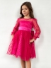Платье для девочки нарядное БУШОН ST58, отделка фатин, цвет фуксия