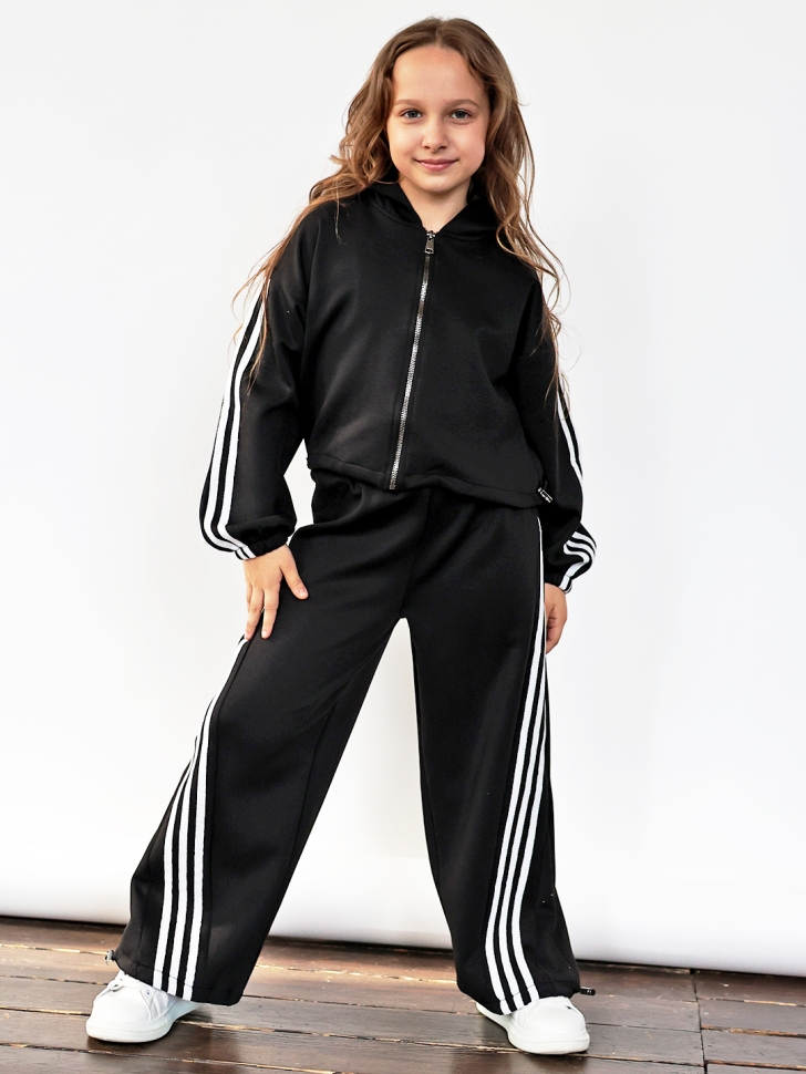 Спортивный костюм для девочки БУШОН SP224, цвет черный