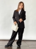 Костюм для девочки пиджак и брюки БУШОН SK80, цвет черный 