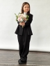 Костюм для девочки пиджак и брюки БУШОН SK80, цвет черный 