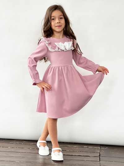 Платье для девочки нарядное БУШОН ST59, цвет пудровый