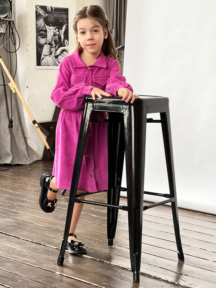 Платье для девочки школьное БУШОН ST73, цвет фиолетовый 