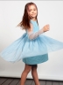 Платье для девочки нарядное БУШОН ST511, цвет голубой 