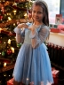 Платье для девочки нарядное БУШОН ST511, цвет голубой 