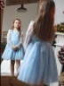 Платье для девочки нарядное БУШОН ST511, цвет голубой 