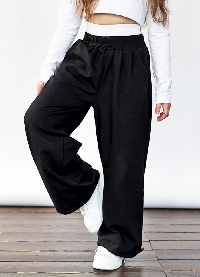 Брюки для девочек БУШОН ST113, цвет черный 