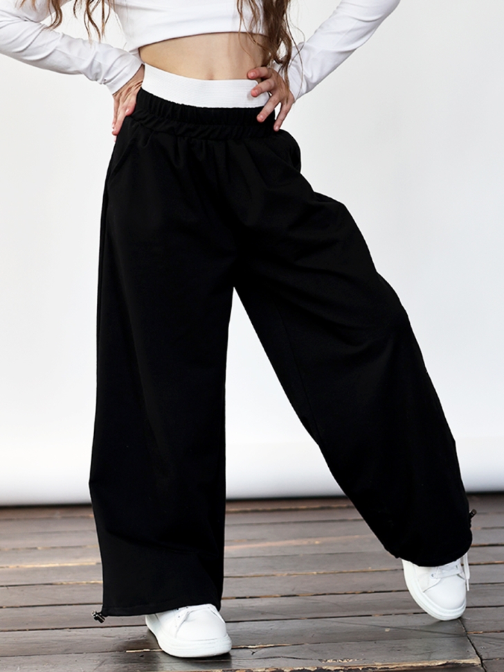 Брюки для девочек БУШОН ST113, цвет черный 