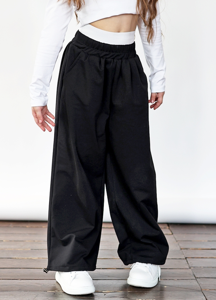 Брюки для девочек БУШОН ST113, цвет черный 