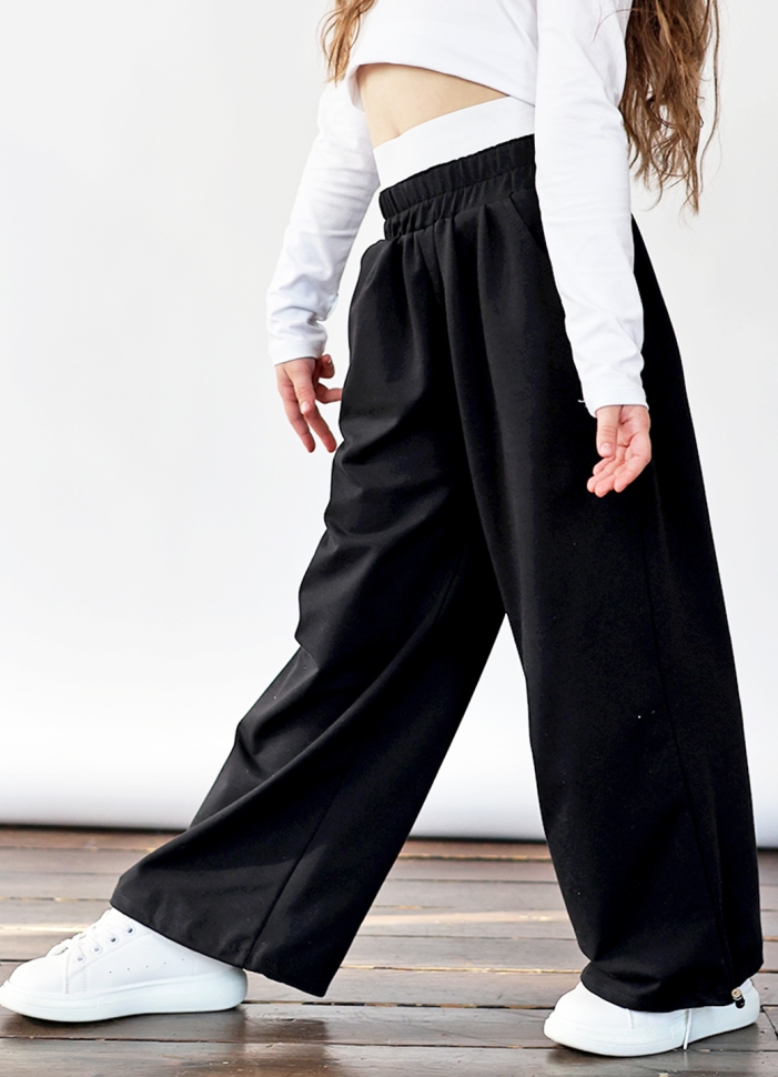 Брюки для девочек БУШОН ST113, цвет черный 