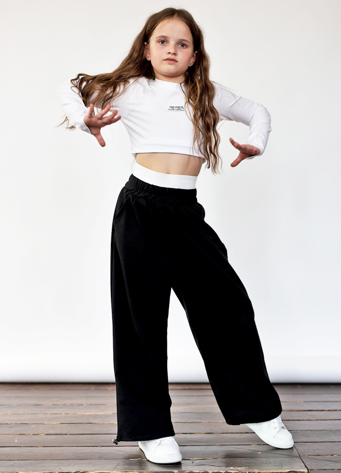 Брюки для девочек БУШОН ST113, цвет черный 