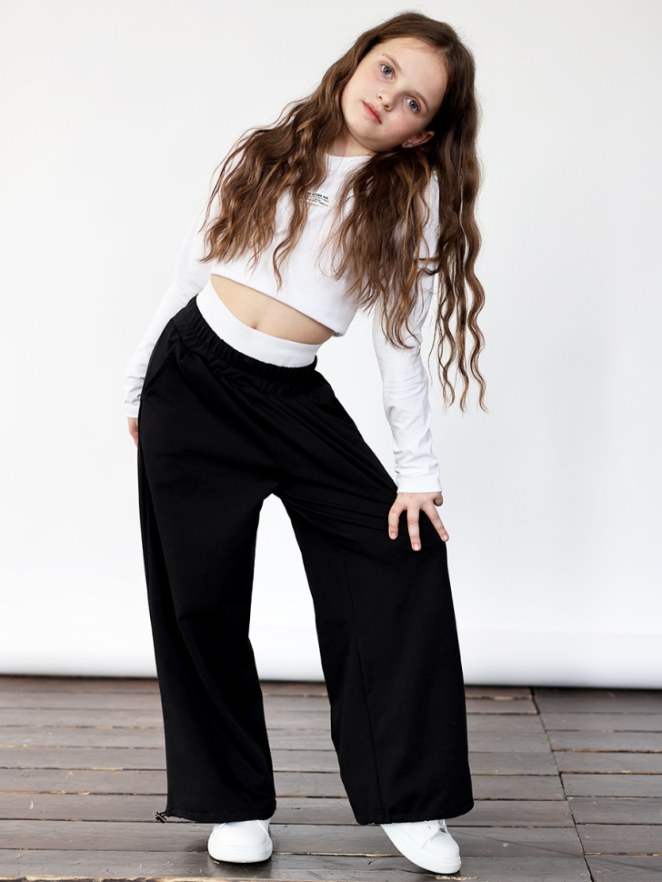 Брюки для девочек БУШОН ST113, цвет черный 