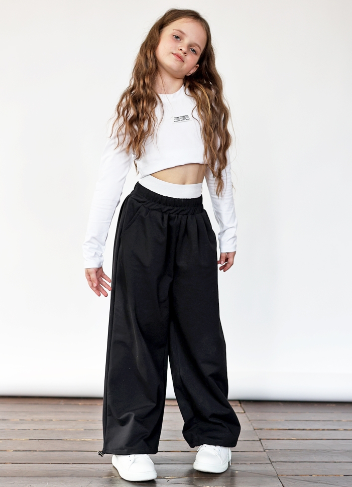 Брюки для девочек БУШОН ST113, цвет черный 