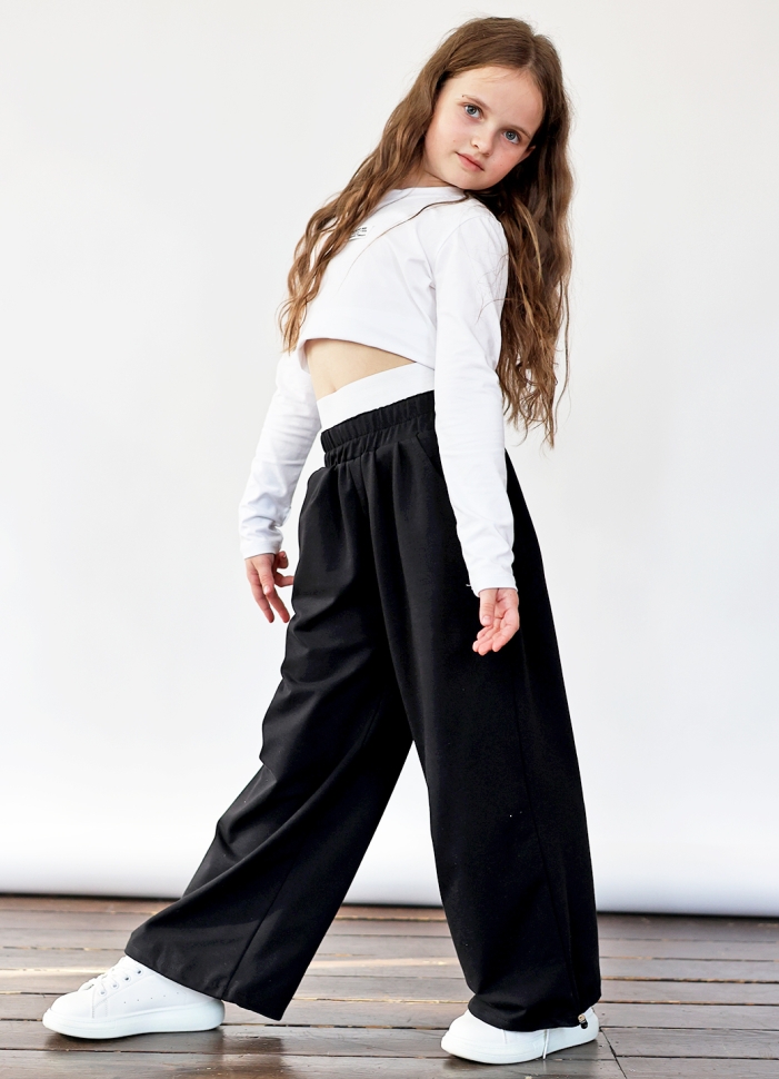 Брюки для девочек БУШОН ST113, цвет черный 