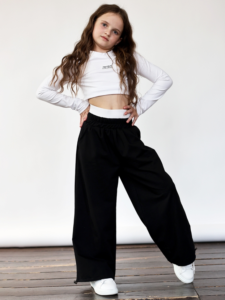 Брюки для девочек БУШОН ST113, цвет черный 