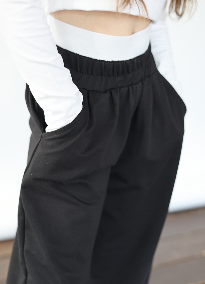 Брюки для девочек БУШОН ST113, цвет черный 