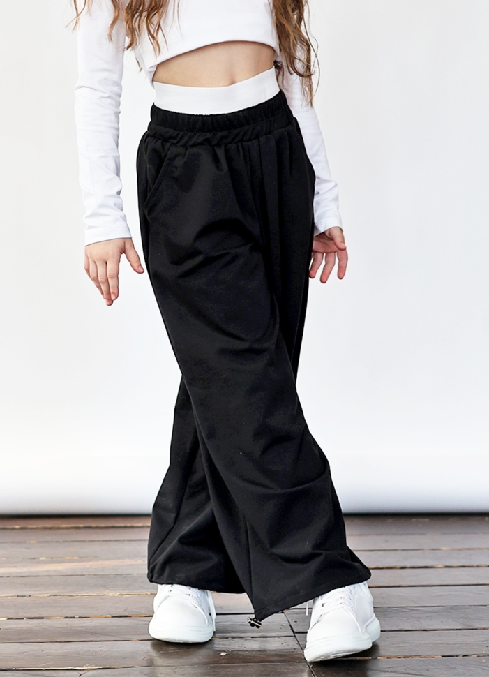 Брюки для девочек БУШОН ST113, цвет черный 