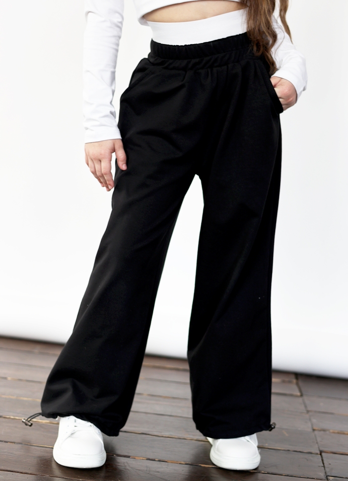 Брюки для девочек БУШОН ST113, цвет черный 