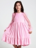 Платье для девочки БУШОН ST635, цвет розовый бархат/фатин 