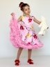 Платье для девочки нарядное БУШОН ST30, стиляги, цвет розовый цветы 
