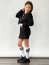 Костюм для девочки пиждак и юбка-шорты БУШОН SK80, цвет черный 