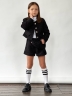 Костюм для девочки пиждак и юбка-шорты БУШОН SK80, цвет черный 