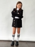 Костюм для девочки пиждак и юбка-шорты БУШОН SK80, цвет черный 