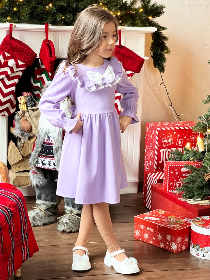 Платье для девочки нарядное БУШОН ST59, цвет сиреневый 