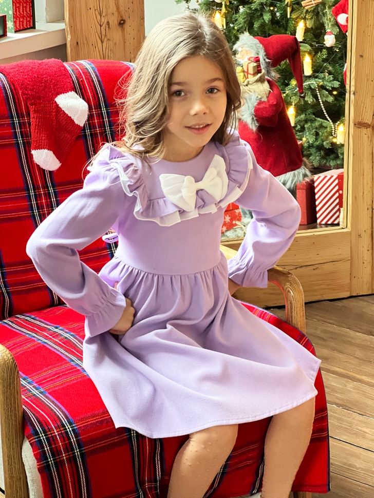 Платье для девочки нарядное БУШОН ST59, цвет сиреневый 