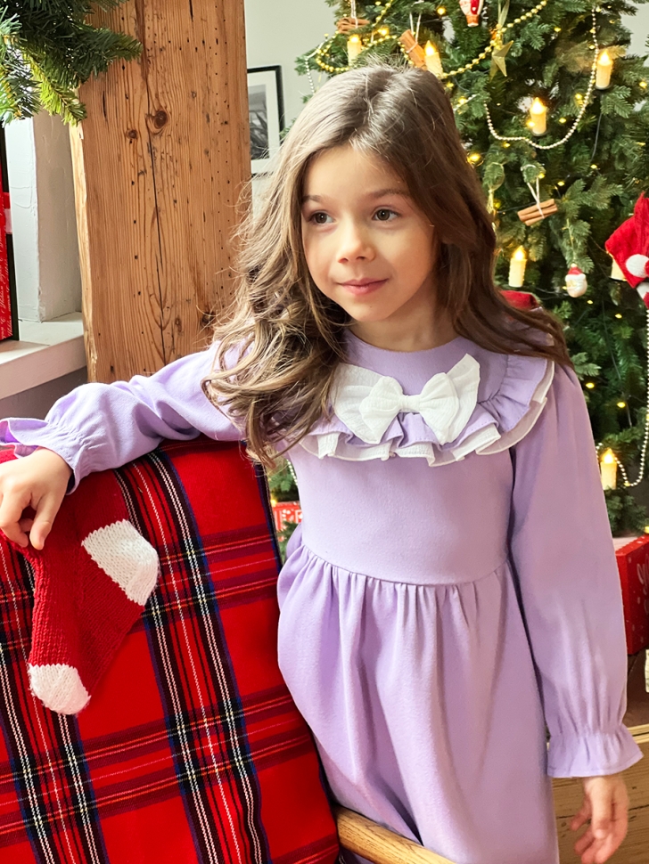 Платье для девочки нарядное БУШОН ST59, цвет сиреневый 