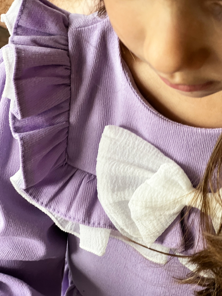 Платье для девочки нарядное БУШОН ST59, цвет сиреневый 